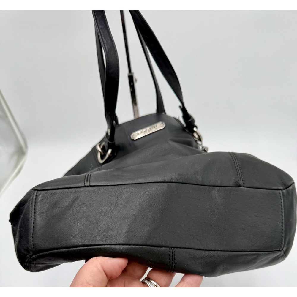 Coach Gallery North South Black Leather with Side Zippers F19456 - Picture 7 of 10